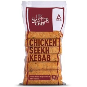 ITC Master Chef Chicken Seekh Kebab – Non-Veg Frozen Snack, Ready To Cook, 1 kg