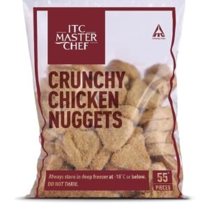 ITC Master Chef Crunchy Chicken Nuggets, Non-Veg Snack, Ready To Cook, 1 kg