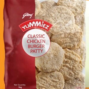 Godrej Yummiez Chicken Classic Burger Patty (80gm) 1Kg